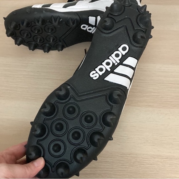 NEW 1998 Adidas Grid Onsit Med Vintage Retro Football Cleat Size 11, Black White main image 12